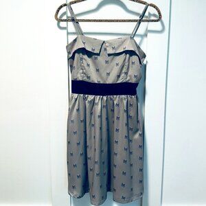 Willy Jay's Babydoll Dress, Grey with Navy Owls